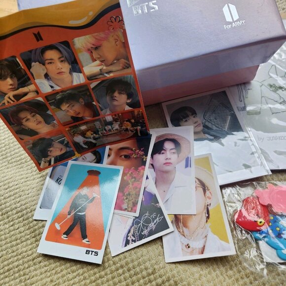 BTS Army Fan Club K pop Cards Keychains Box Collection Merchandise Stickers Etc - Picture 9 of 16